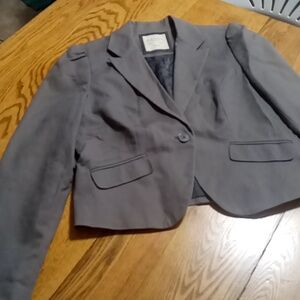 OLD NAVY Womens Blazer LARGE Grey Gray Jacket Coat  Preowned Used